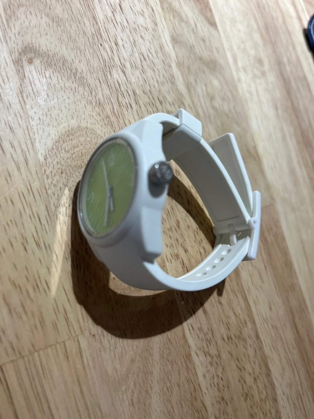 40 Nine White Silicone Watch with Lime Green face